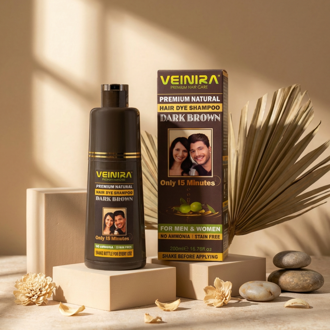 VEINIRA Dark Brown Hair Colour Shampoo 200ml
